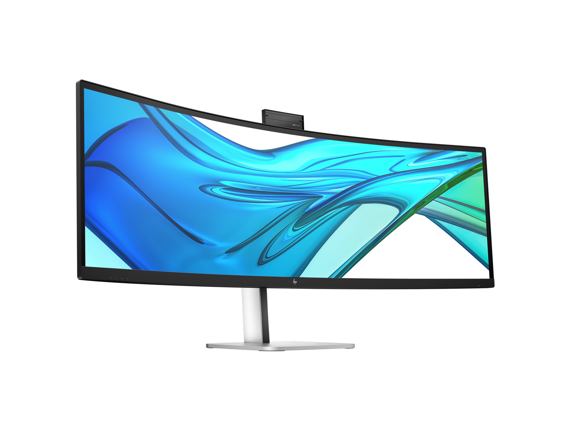 HP Series 5 Pro 549pm 49" DQHD Curved Conferencing Monitor 165 Hz Schwarz Silber