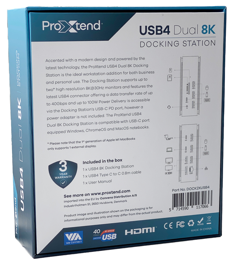 ProXtend Dockingstation - für Notebook - USB-C / USB4, Ansicht 4