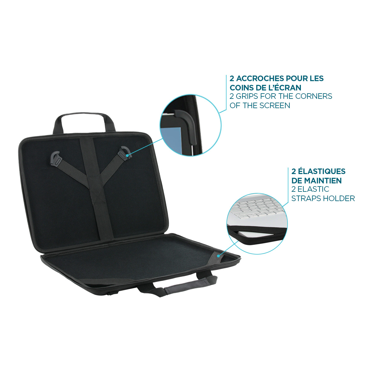 Mobilis THE ONE - Notebook-Tasche - Clamshell, 20 % recycelt, Ansicht 4