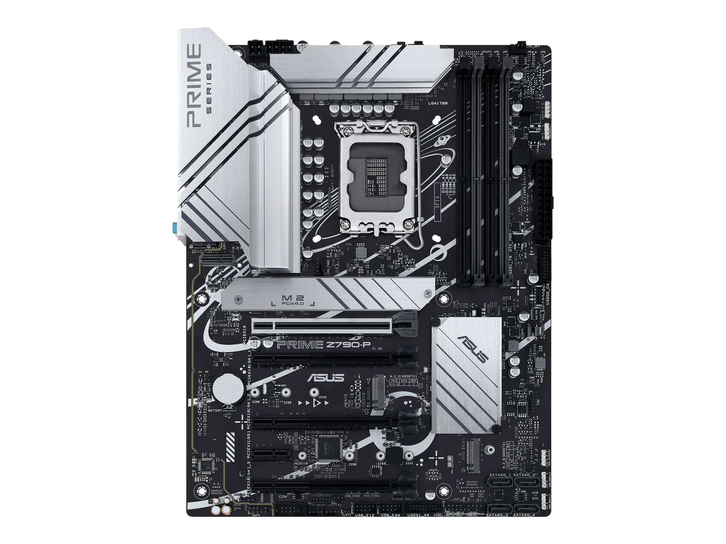 ASUS PRIME Z790-P - Motherboard - ATX - LGA1700-Sockel - Z790 Chipsatz - USB-C 3.2 Gen 2x2, USB 3.2 Gen 2, USB 3.2 Gen 1, USB-C 3.2 Gen2 - 2.5 Gigabit LAN - Onboard-Grafik (CPU erforderlich)