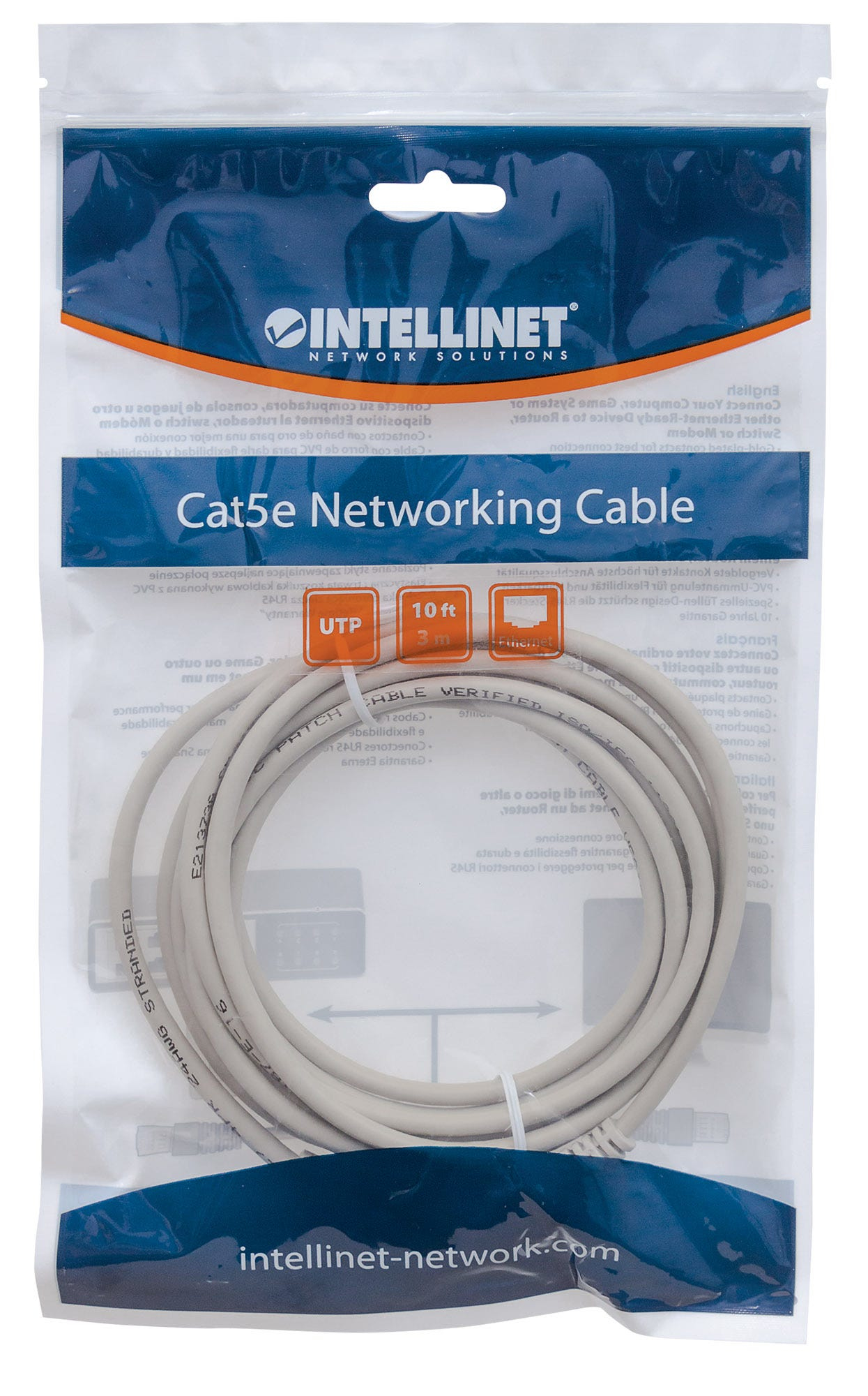 Intellinet Network Patch Cable, Cat6, 15m, Grey, CCA, U/UTP, PVC, RJ45 - Patch-Kabel - RJ-45 (M), Ansicht 2
