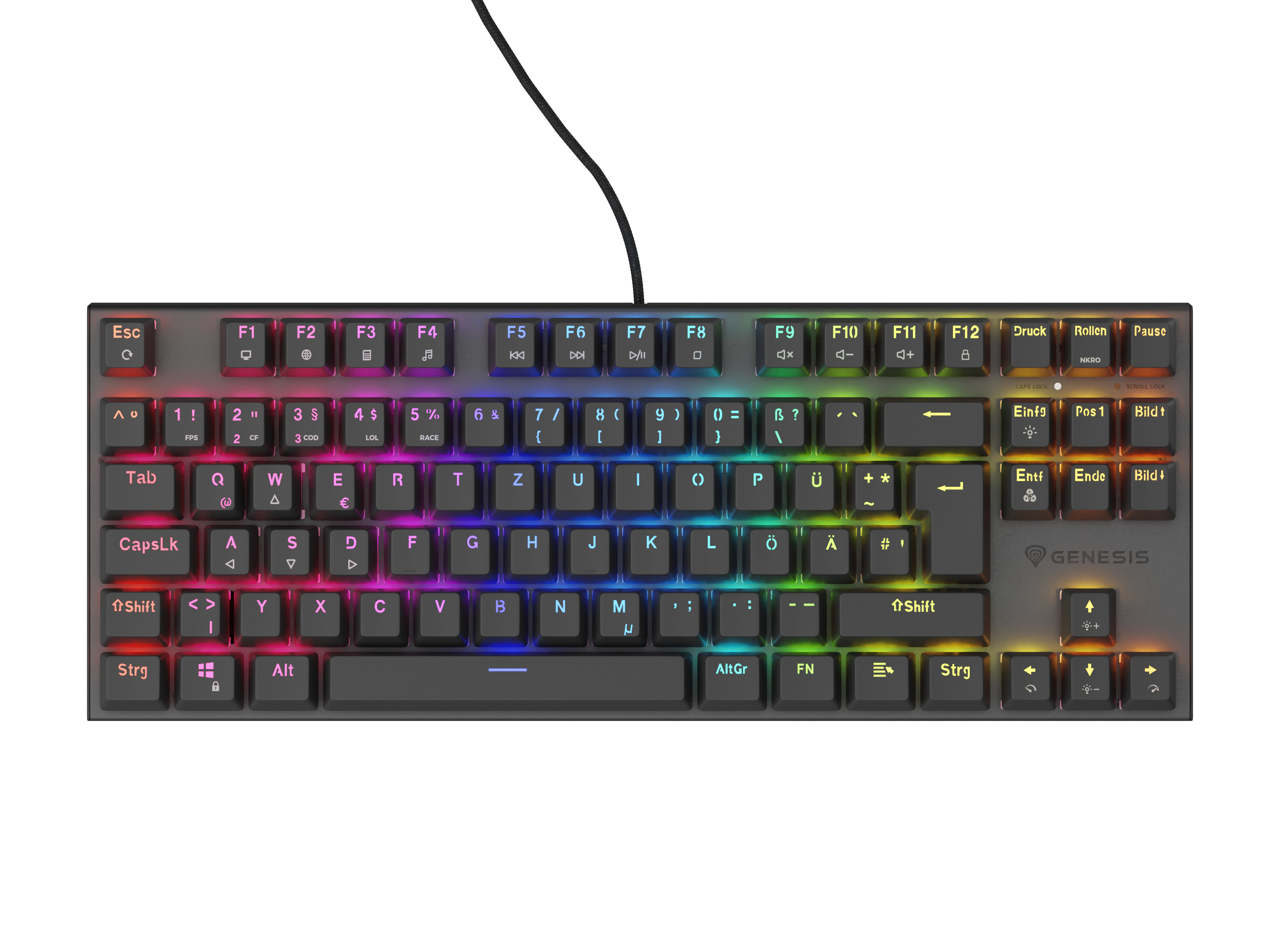 natec Gaming Tastatur Thor 303 TKL silent kabelgeb. - Tastatur - TL: Deutsch, QWERTZ, Ansicht 4
