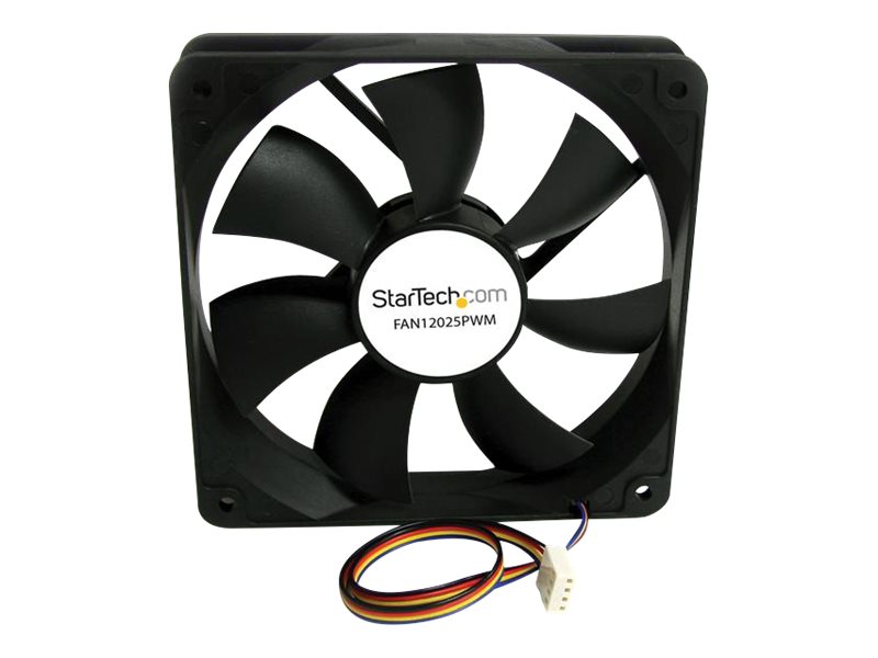 StarTech.com 120x25mm Computer Gehäuselüfter/ PWM Cooling Fan - Lüfter für Computer Gehäuse mit 4-pin Molex - Gehäuselüfter - 120 mm - Schwarz