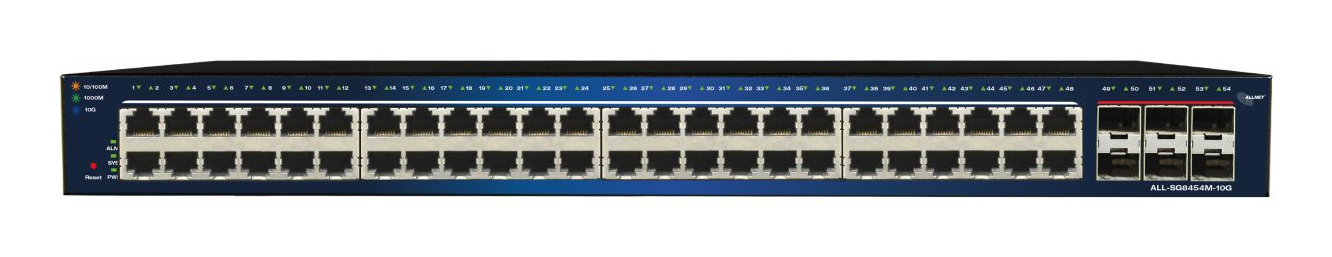 ALLNET Switch smart managed Layer2• 48x 1 GbE• 6x SFP+• 19• - Switch - 176 Gbps, Ansicht 4