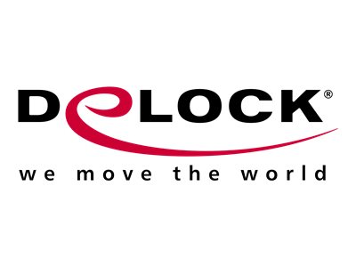 Delock Kabelhalter - 5 Durchführungen selbstklebend - Tisch montierbar Oberfläche montierbar geeignet für Wandmontage - Schwarz (Packung mit 2)