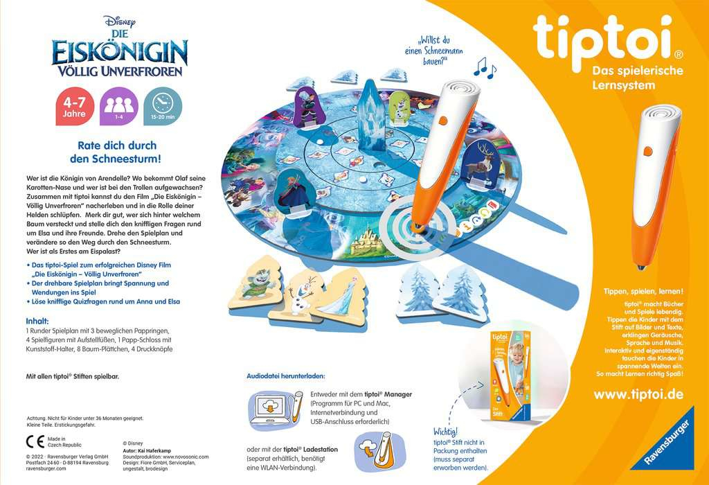 Ravensburger tiptoi Eiskönigin D.v.Wettlaufspiel ohne Stift, Ansicht 2