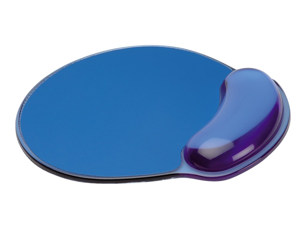 Secomp - Mauspad mit Handgelenkpolsterkissen - durchsichtig blau