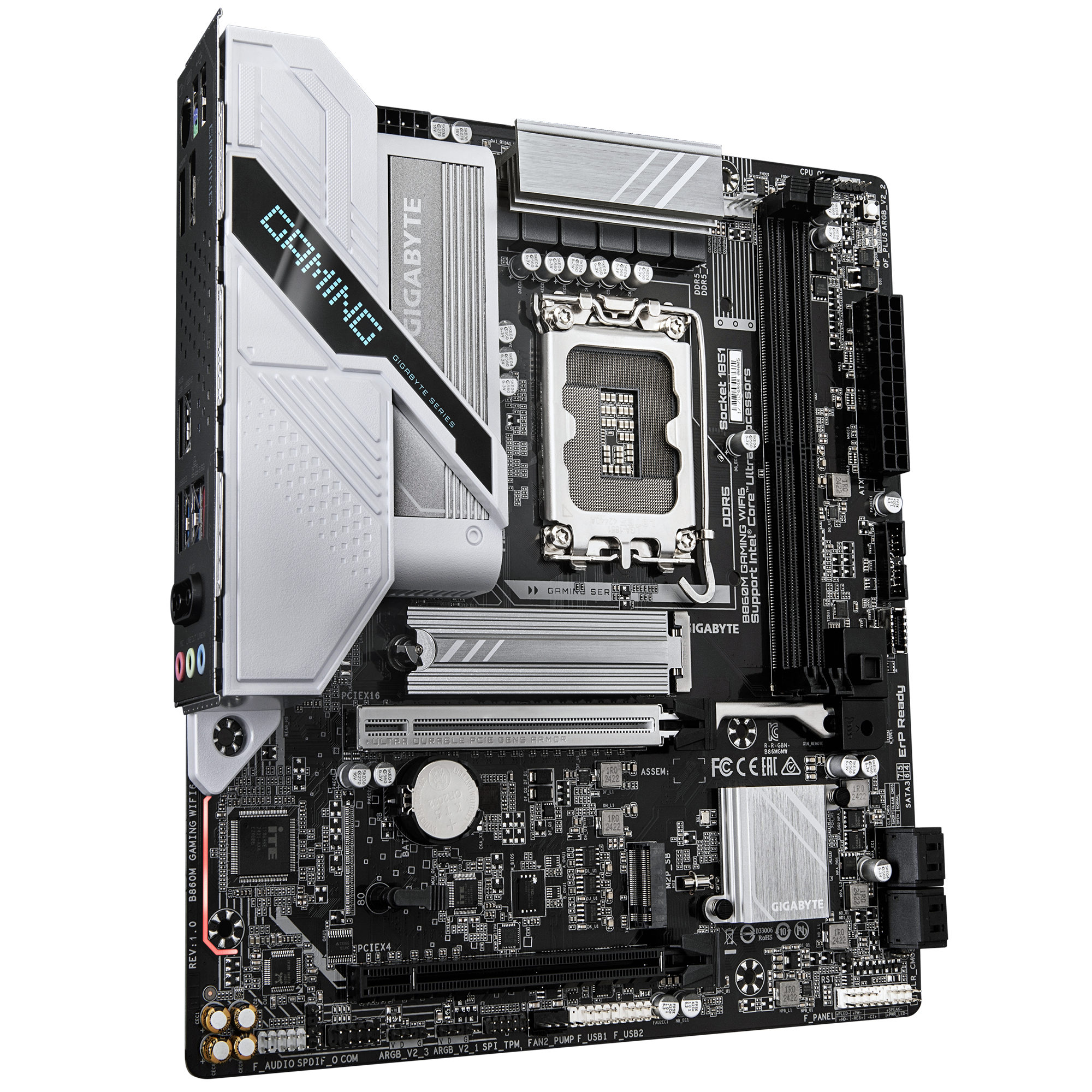 Gigabyte B860M Gaming WIFI6 B860 S1851 mATX DDR5 - Mainboard - Intel Sockel 1851 (Core Ultra 100&200), Ansicht 4