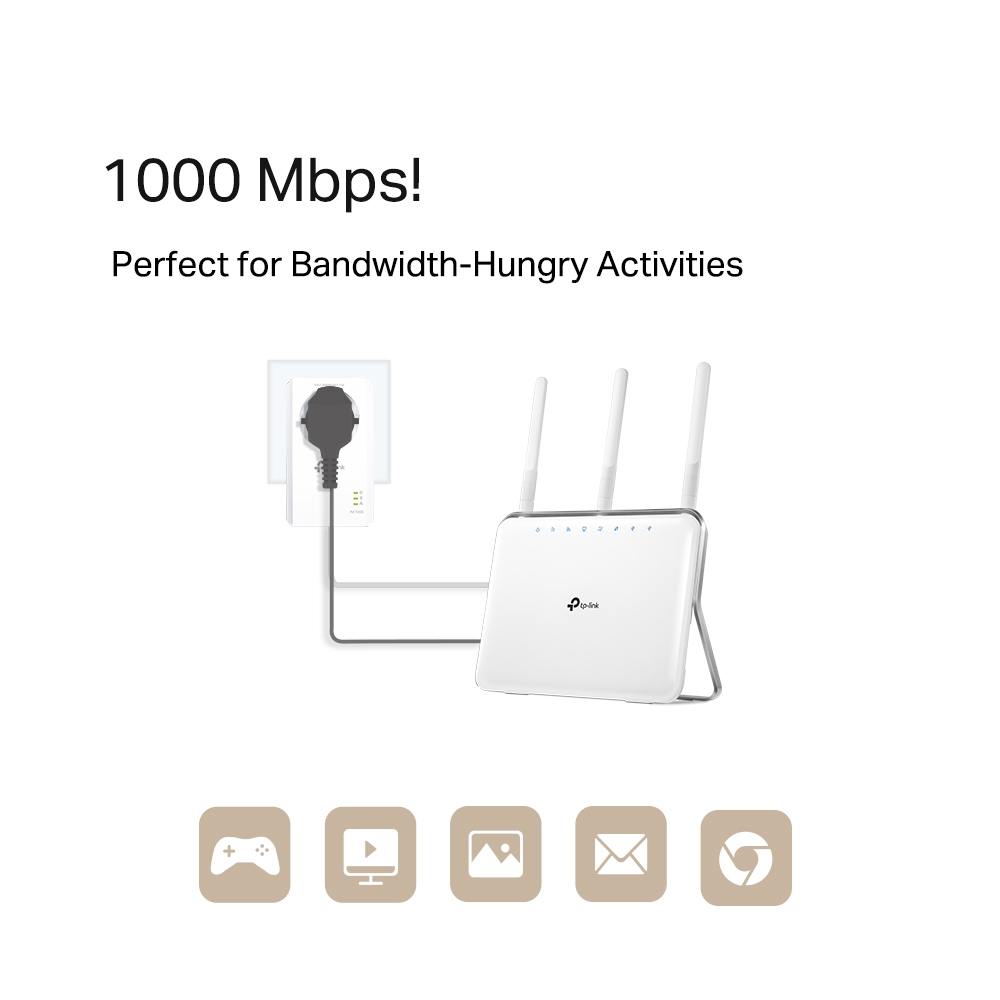 TP-LINK TL-PA7019P KIT - Powerline Adapterkit - GigE, HomePlug AV (HPAV), Ansicht 2