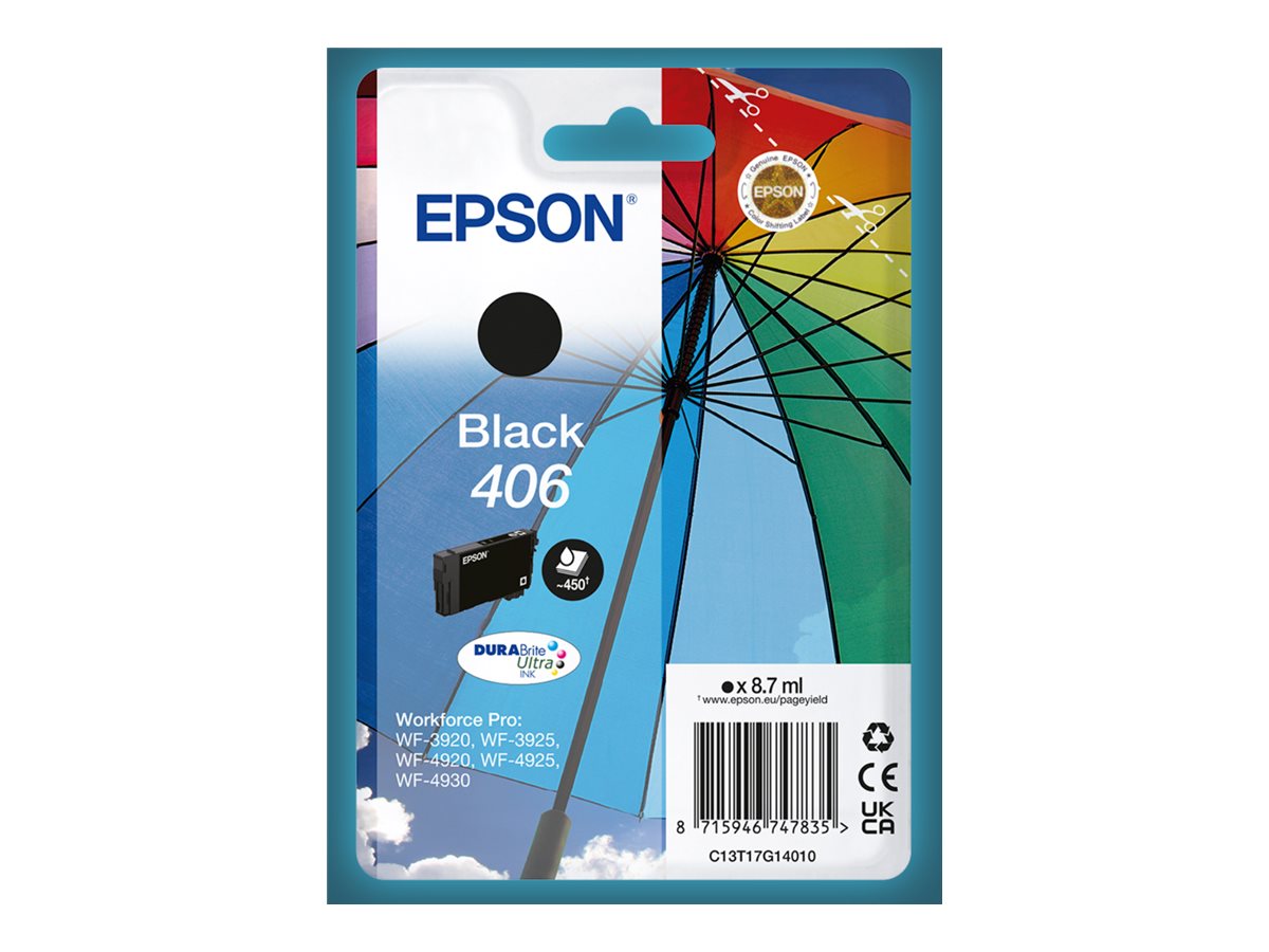 Epson 406 - 8.7 ml - Schwarz - original - Blisterverpackung