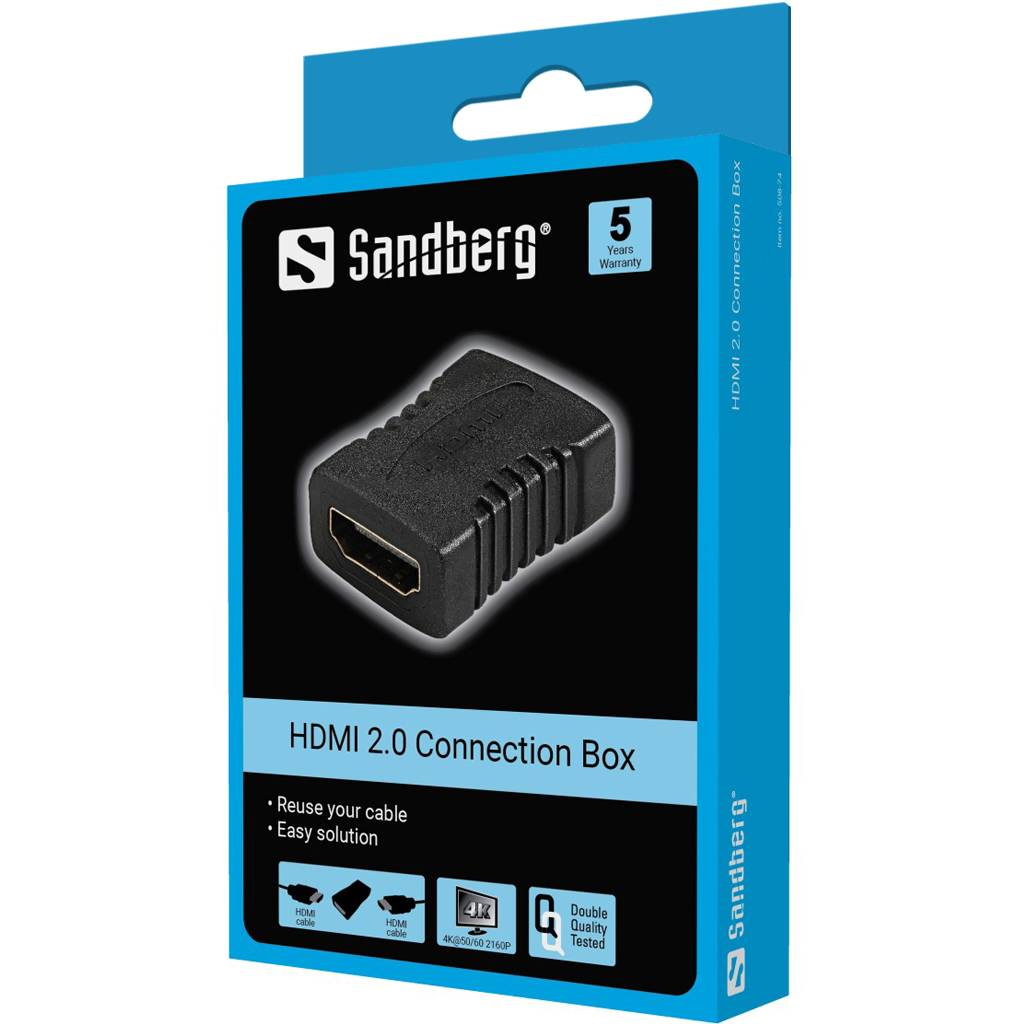 SANDBERG HDMI Kupplung - HDMI weiblich zu HDMI, Ansicht 4