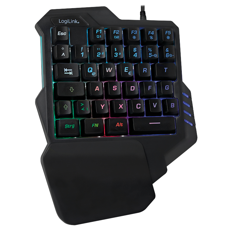 LogiLink Illuminated one-hand gaming - Tastatur, Ansicht 2