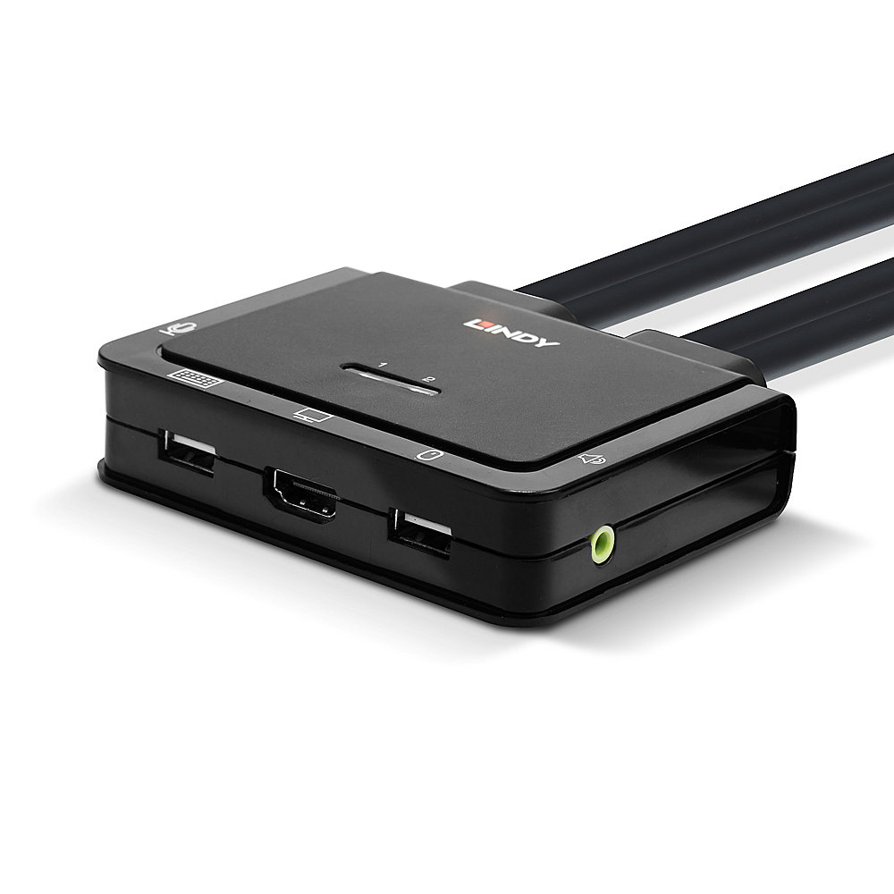 Lindy 2 Port HDMI 2.0, USB 2.0 & Audio Cable KVM Switch, Ansicht 5