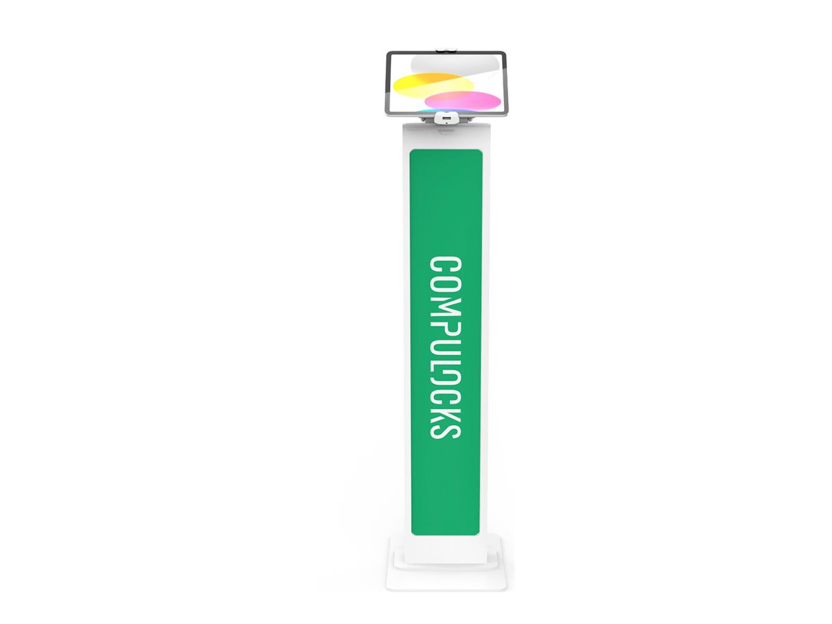 Compulocks Universal Tablet Cling Brandable Floor Stand - Aufstellung - für Tablett - verriegelbar - Stahl - weiß - Bildschirmgröße: bis zu 33 cm (bis zu 13 Zoll)