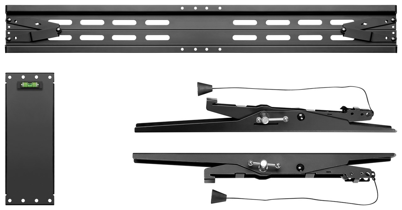 Goobay 49929 - 177,8 cm (70 Zoll) - 200 x 200 mm - 600 x 400 mm - -12 - 3° - Stahl - Schwarz, Ansicht 2