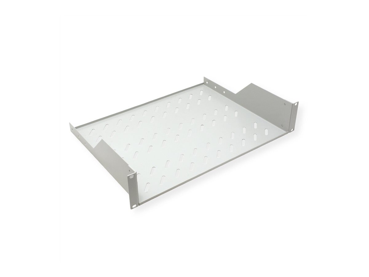 ROLINE 19 Zoll Fachboden 2 HE 350 T 25kg Tragkraft grau, Ansicht 4