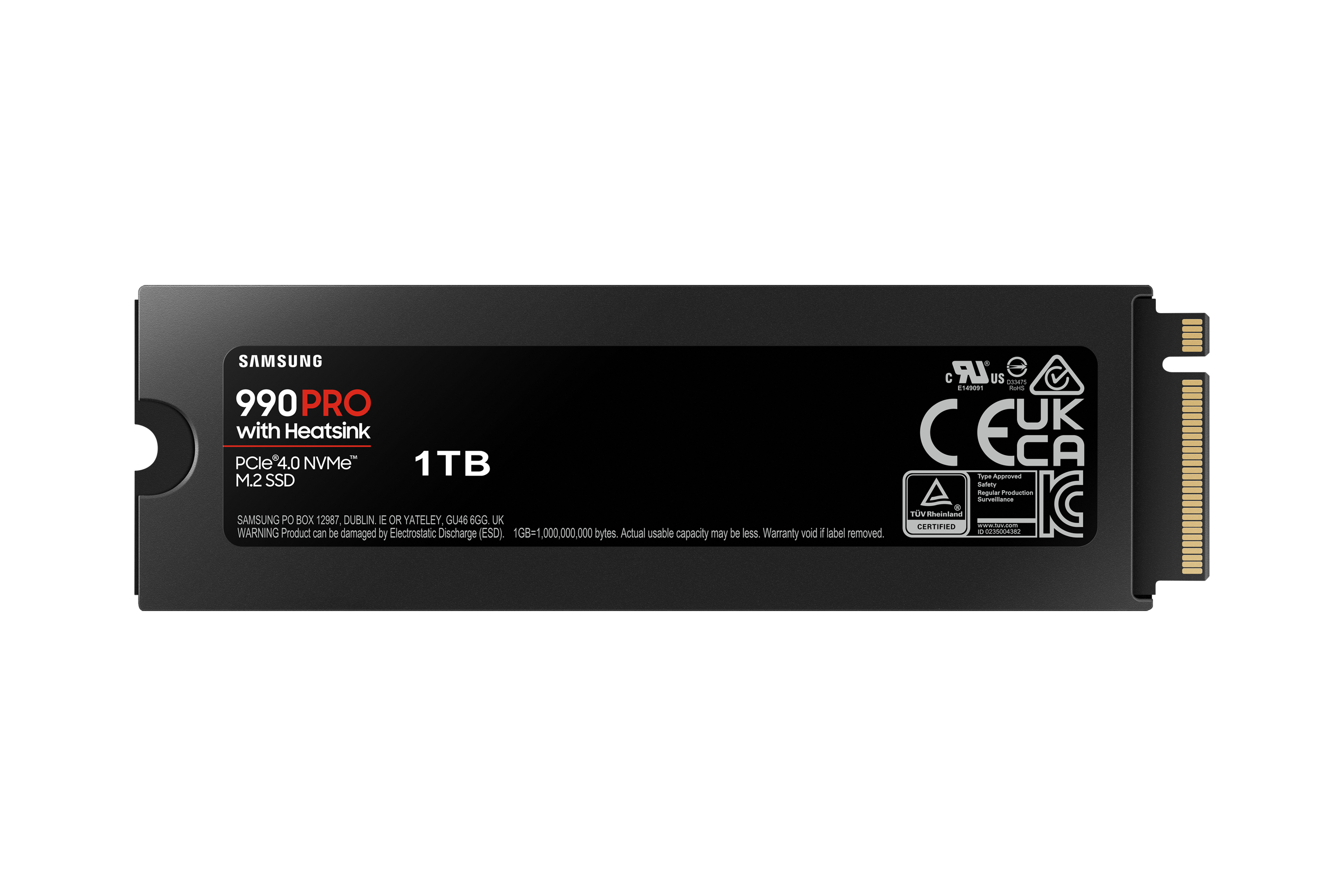 Samsung 990 PRO MZ-V9P1T0GW - SSD - verschlüsselt - 1 TB - intern - M.2 2280 - PCIe 4.0 x4 (NVMe), Ansicht 4