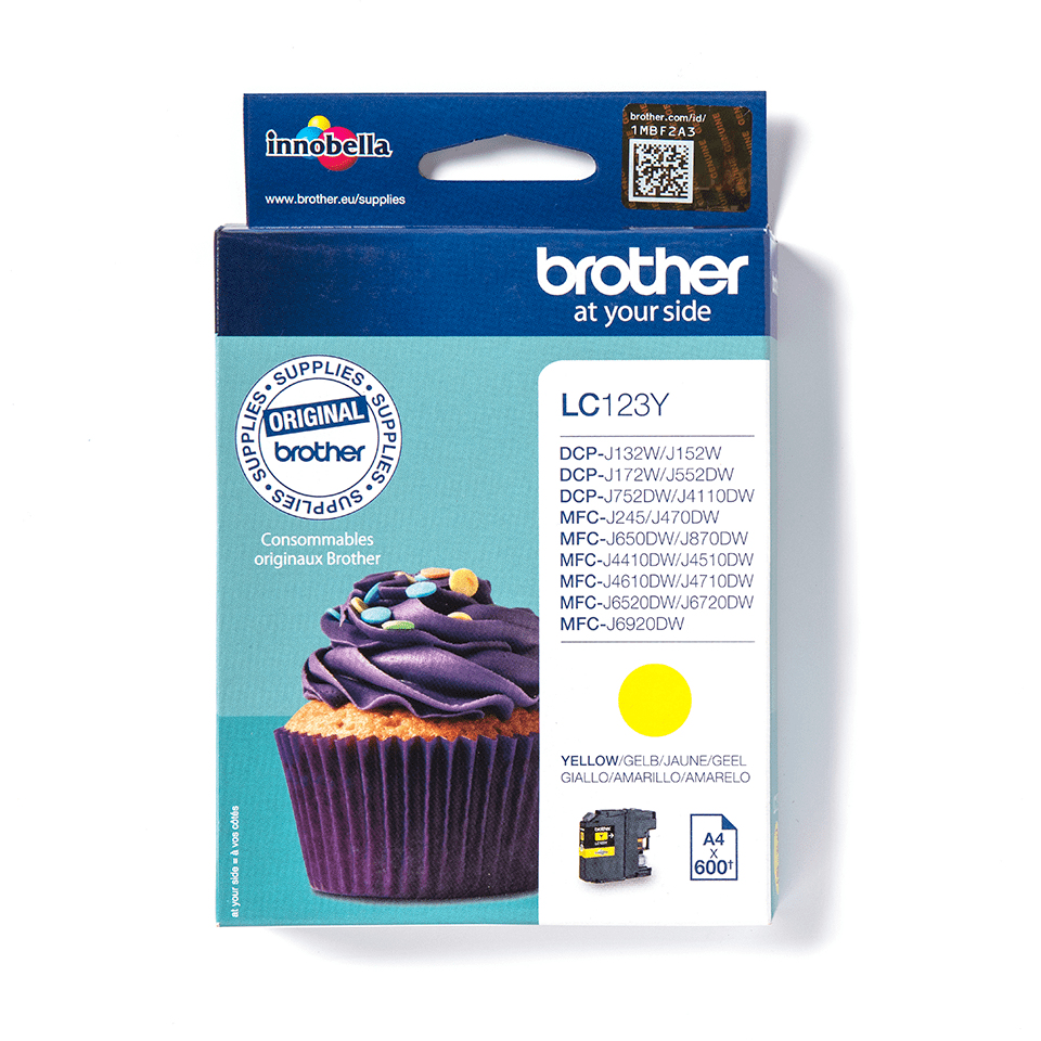 Brother LC123Y - Hohe Ergiebigkeit - Gelb - Original, Ansicht 2