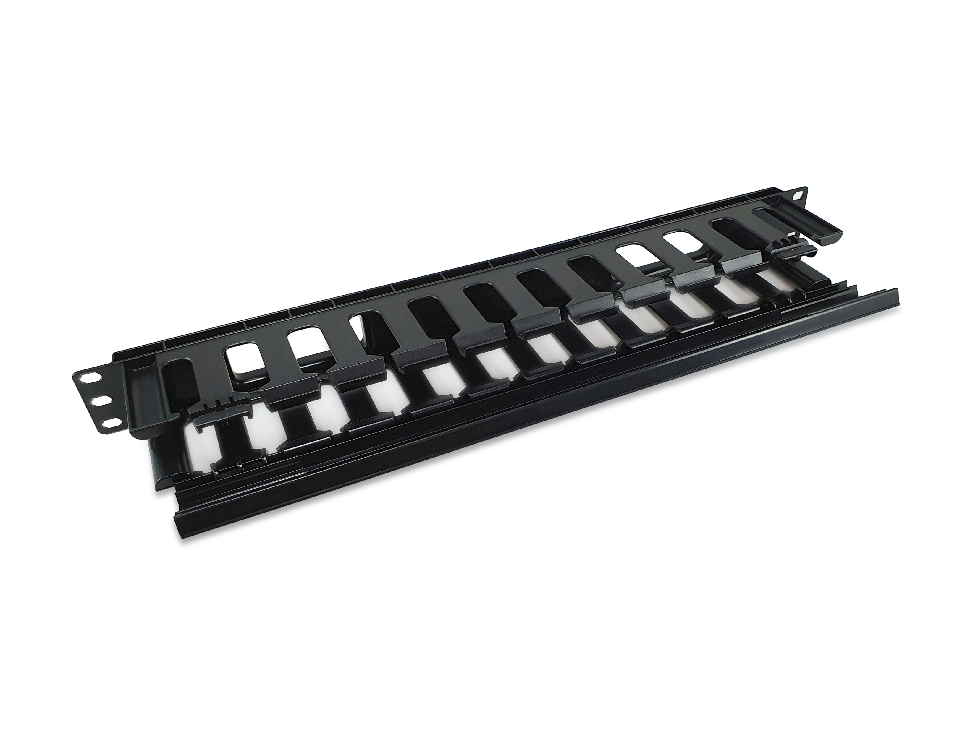 Equip 19 Rack Mount Kabelmanagement-Panel - Schwarz - Kabelmanagementtafel - Schwarz - Acrylnitril-Butadien-Styrol, Ansicht 2