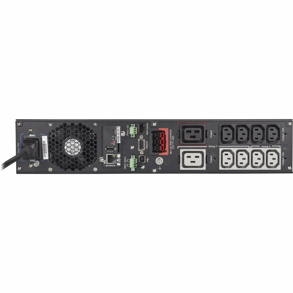 Eaton 9PX Lithium-ion - Netpack - USV (in Rack montierbar) - Wechselstrom - 2400 Watt - 3000VA - Ausgänge: 10 - 2U - 19, Ansicht 4