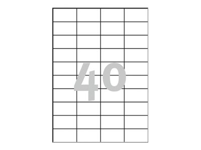 Avery Zweckform Avery - Weiß  52,5 x 29,7 mm 4000 Etikett(en) (100 Bogen x 40), Ansicht 2