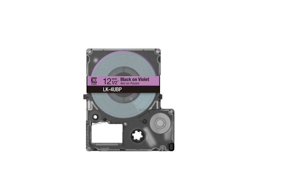 Epson LabelWorks LK-4UBP - Schwarz auf Violett - Rolle (1,2 cm x 8 m), Ansicht 4