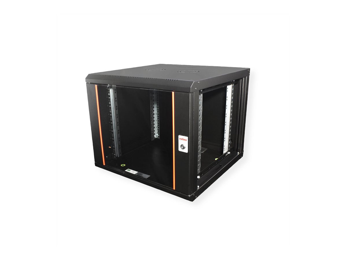 ROLINE 19 Zoll Wandgehäuse Pro 9 HE 600x600 BxT schwarz - Wandgehäuse, Ansicht 3