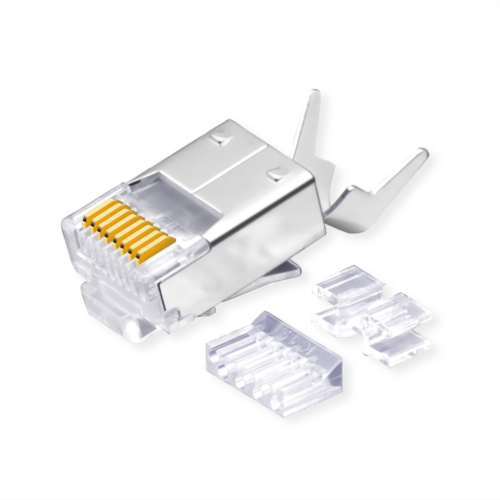 ROLINE RJ45-Stecker Kat.6A geschirmt kurzes Gehäuse 10 St., Ansicht 2
