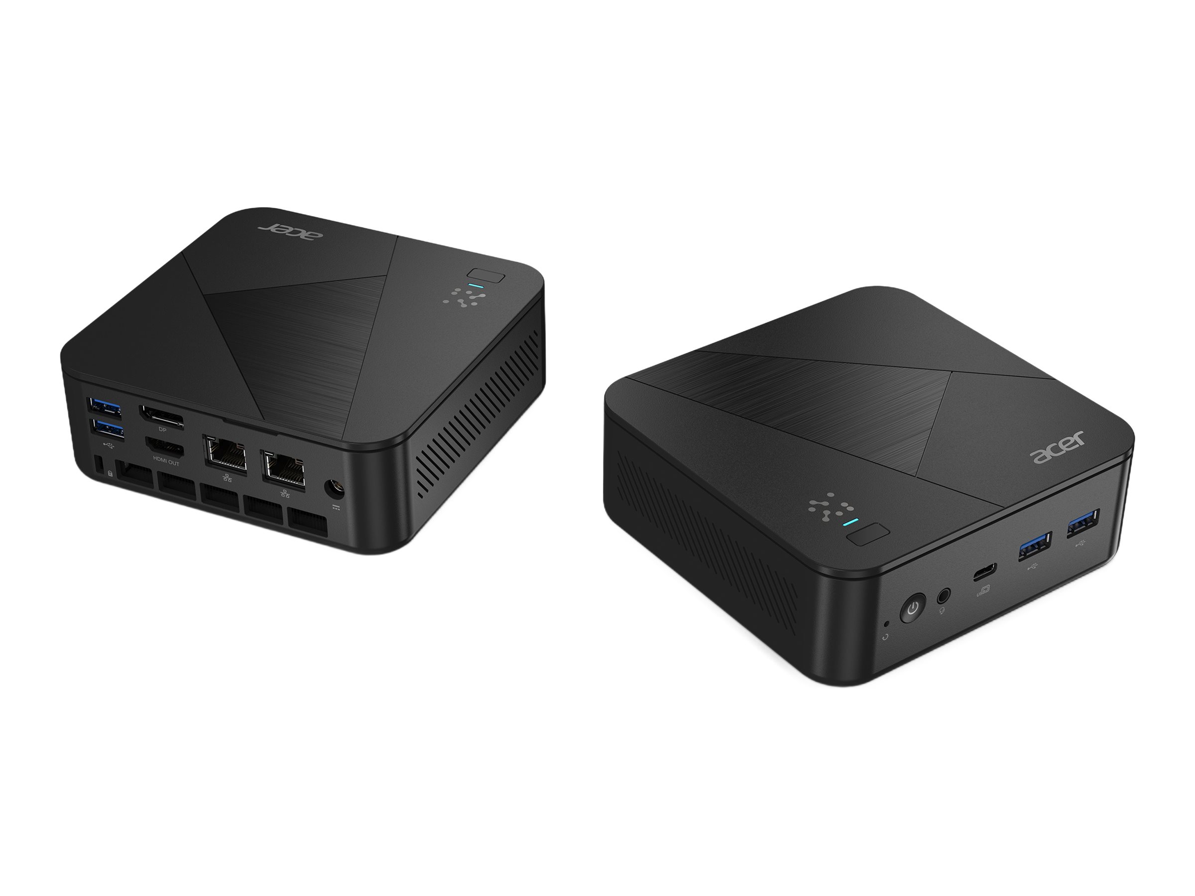 Acer Revo Box AI RB102-LNL - Barebone - Mini-PC - 1 x Core Ultra 7 256V / 2.2 GHz - RAM 16 GB - SSD 1.024 TB - Intel Arc Graphics 140V - Bluetooth, 2.5GbE, Wi-Fi 6E - WLAN: 802.11a/b/g/n/ac/ax (Wi-Fi 6E)