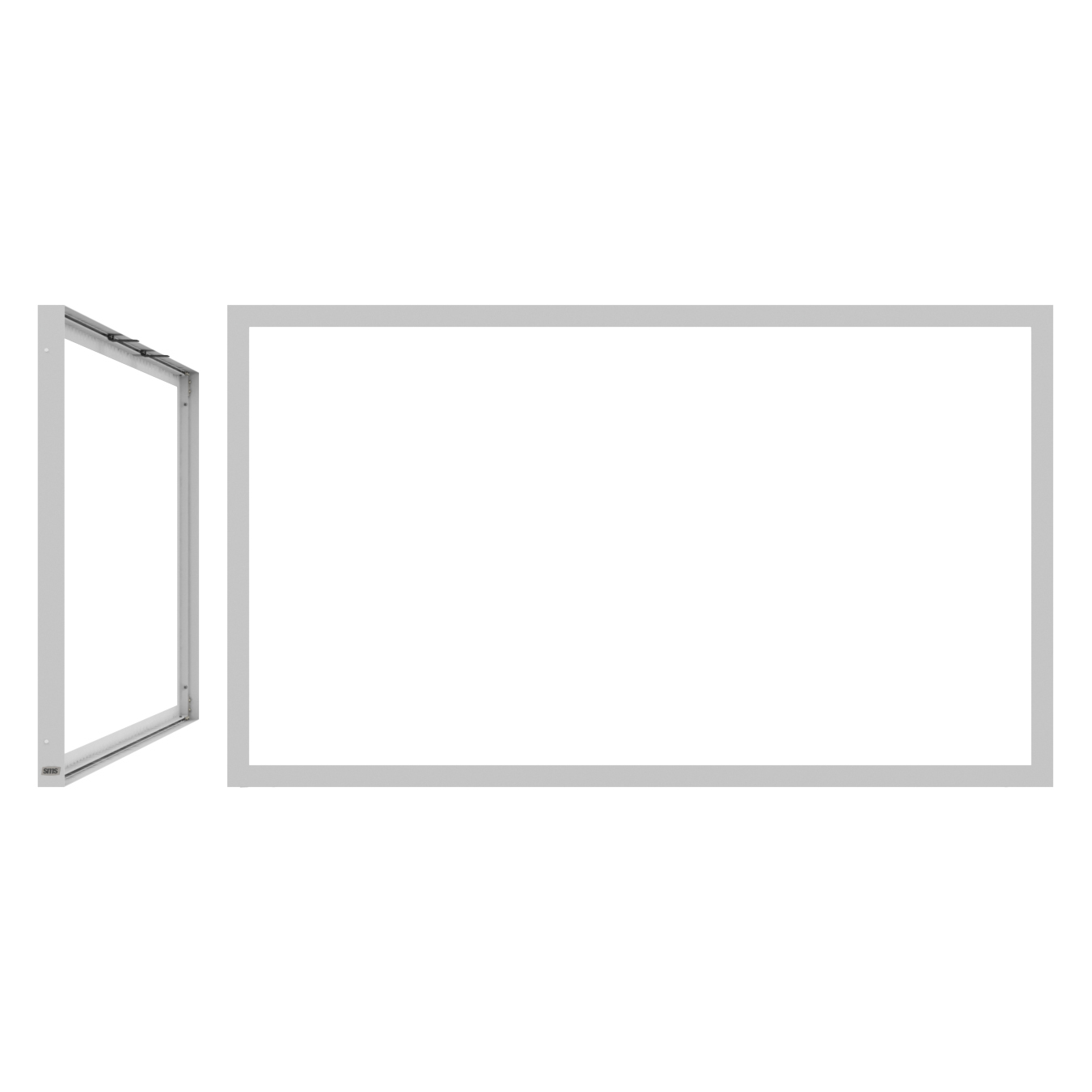SMS Casing Frame - Montagekomponente (Rahmen) - für Digital Signage LCD-Display 55 - weiß, RAL 9016, Ansicht 3