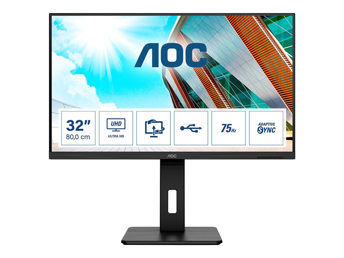 AOC U32P2 - LED-Monitor - 80 cm (31.5") - 3840 x 2160 4K @ 75 Hz