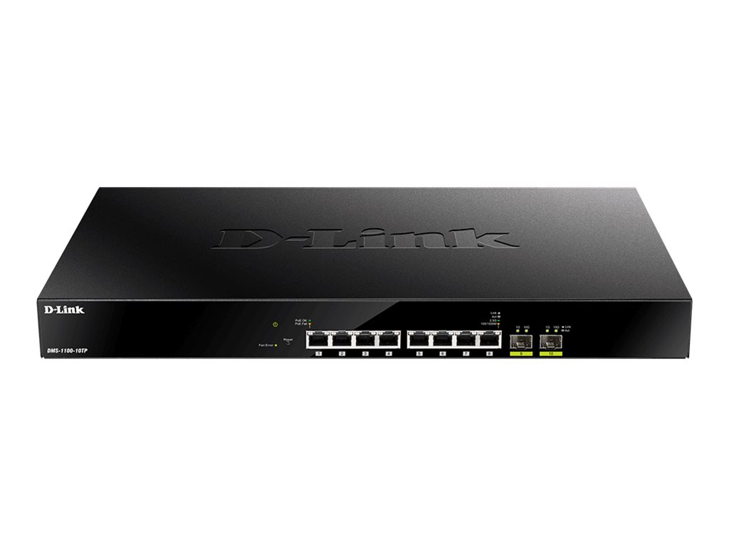 D-Link DMS-1100-10TP - Switch - Smart - 8 x 100/1000/2.5G (PoE+)