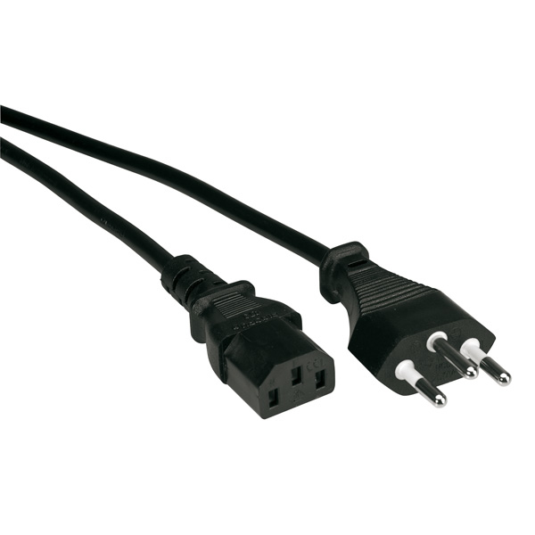 VALUE Stromkabel - T12 (M) zu power IEC 60320 C13, Ansicht 2