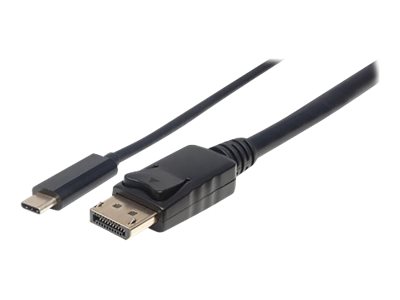 Manhattan USB-C to DisplayPort Cable, 4K@60Hz, 1m, Male to Male, Black, Three Year Warranty, Polybag - Adapterkabel - USB-C (M)