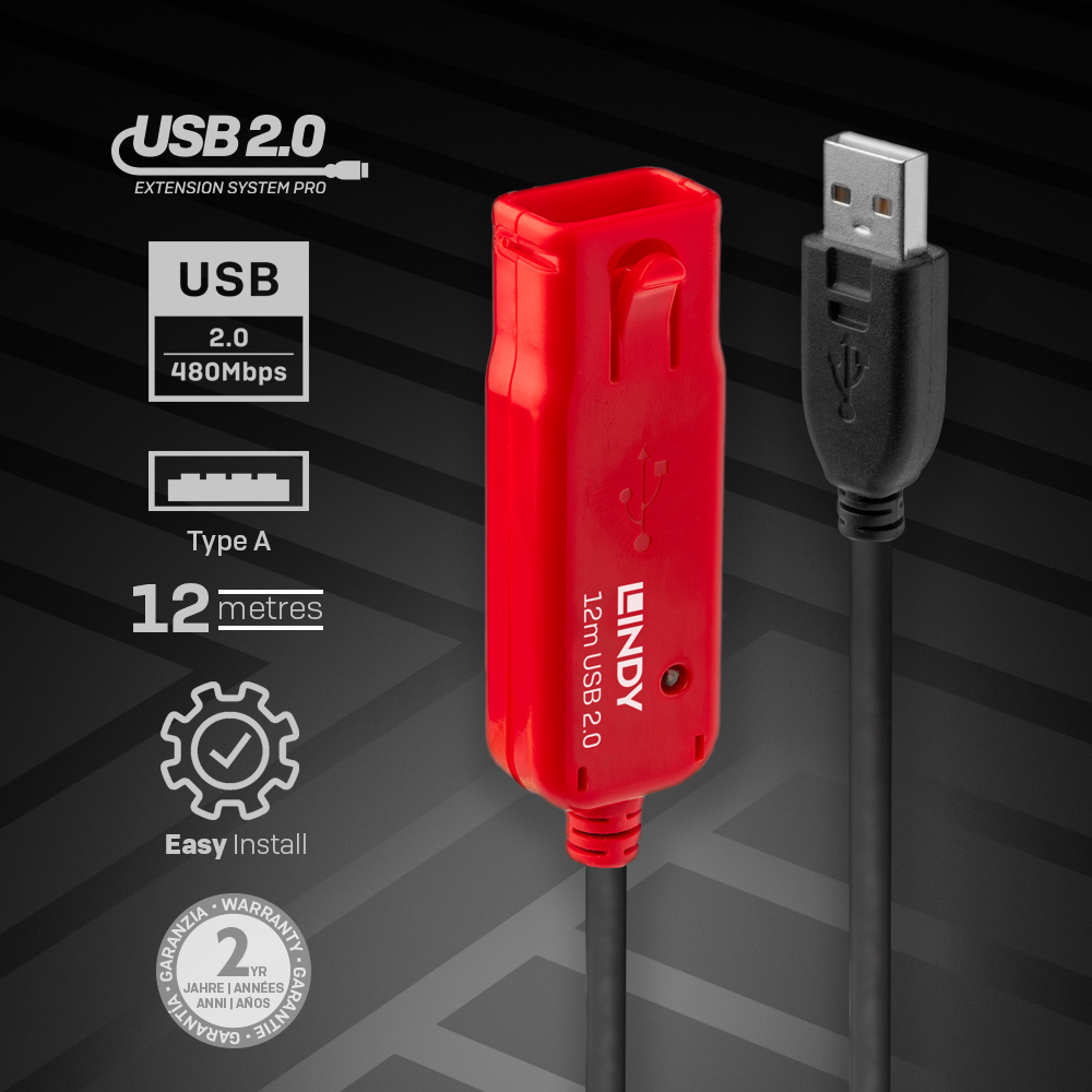 Lindy USB 2.0 Active Extension Pro 4 Port Hub, Ansicht 4