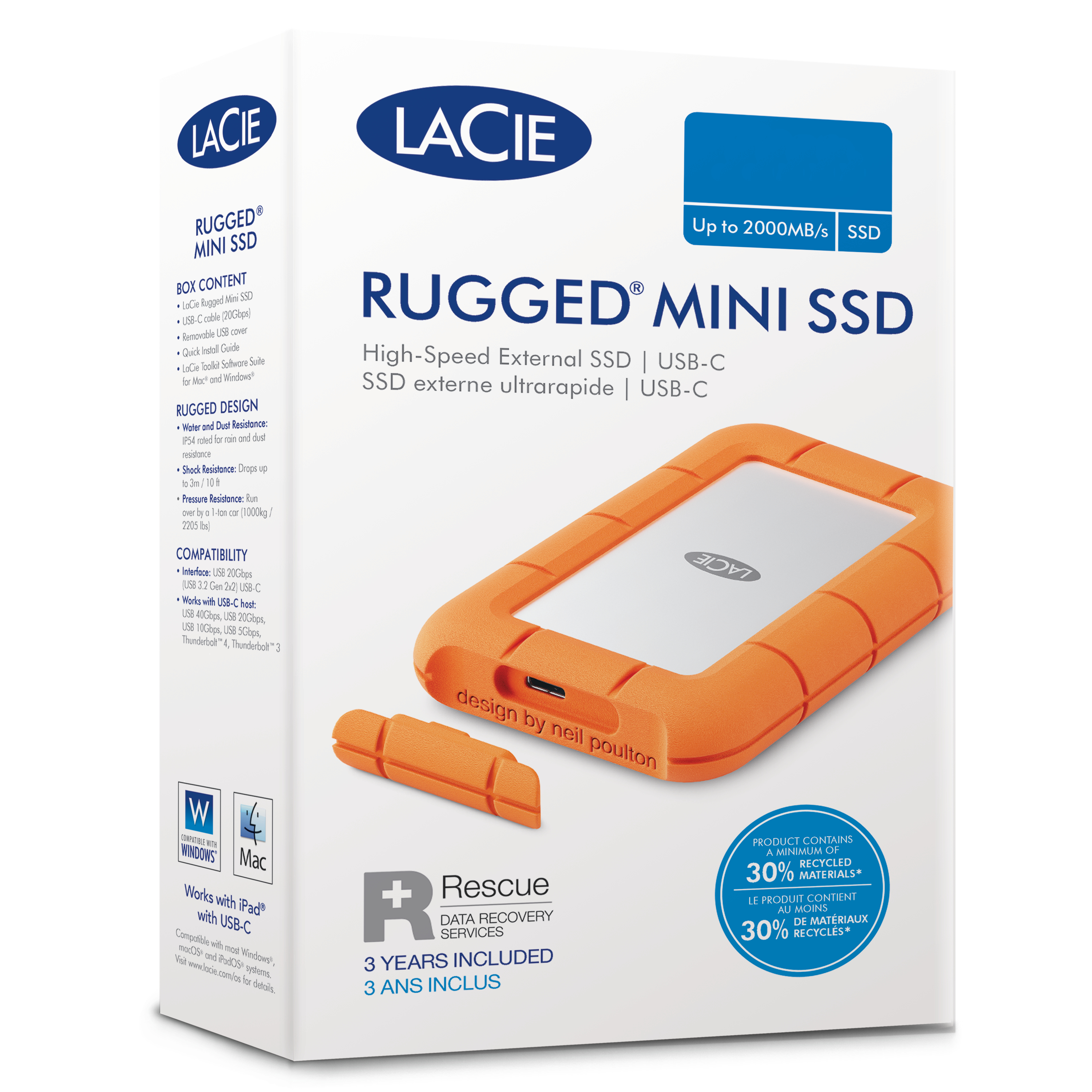 LaCie Rugged Mini - Festplatte - 5 TB - extern (tragbar), Ansicht 2