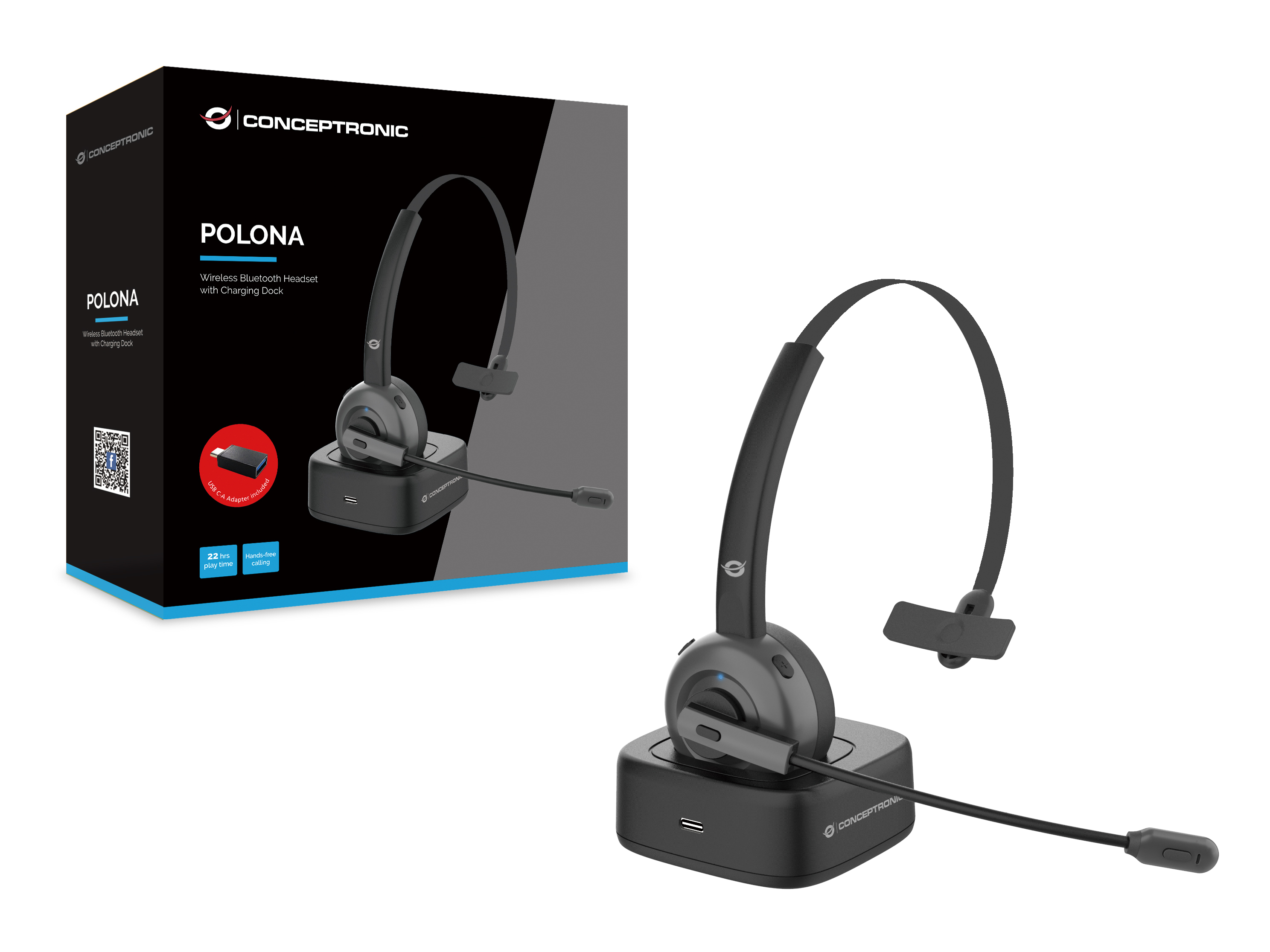Conceptronic Polona POLONA03BD - Headset - On-Ear, Ansicht 2
