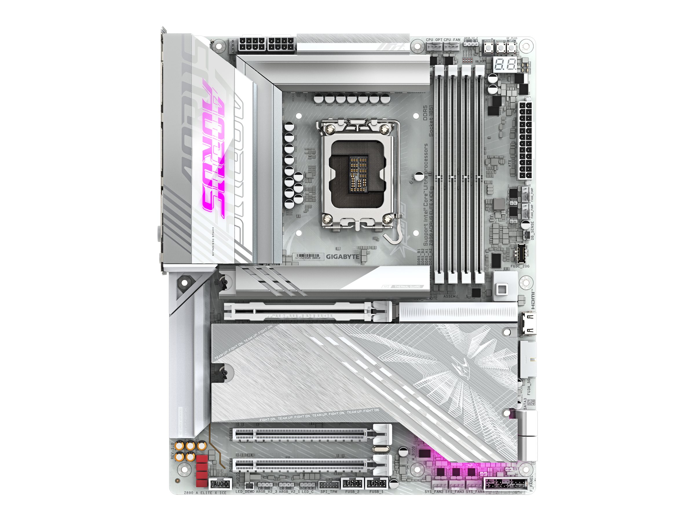 Gigabyte AORUS Z890 ELITE X ICE - Motherboard - ATX - LGA1851-Sockel - Z890 Chipsatz - USB4, USB-C 3.2 Gen 2x2, USB 3.2 