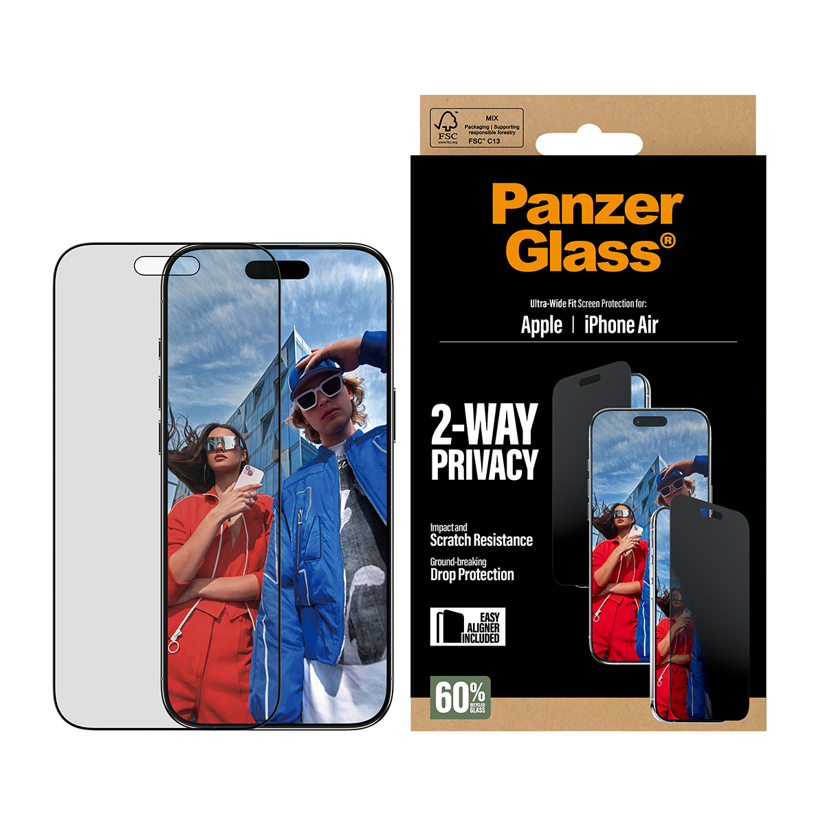 PanzerGlass Bildschirmschutz für Handy - Ultra-Wide Fit mit EasyAligner, Ansicht 4