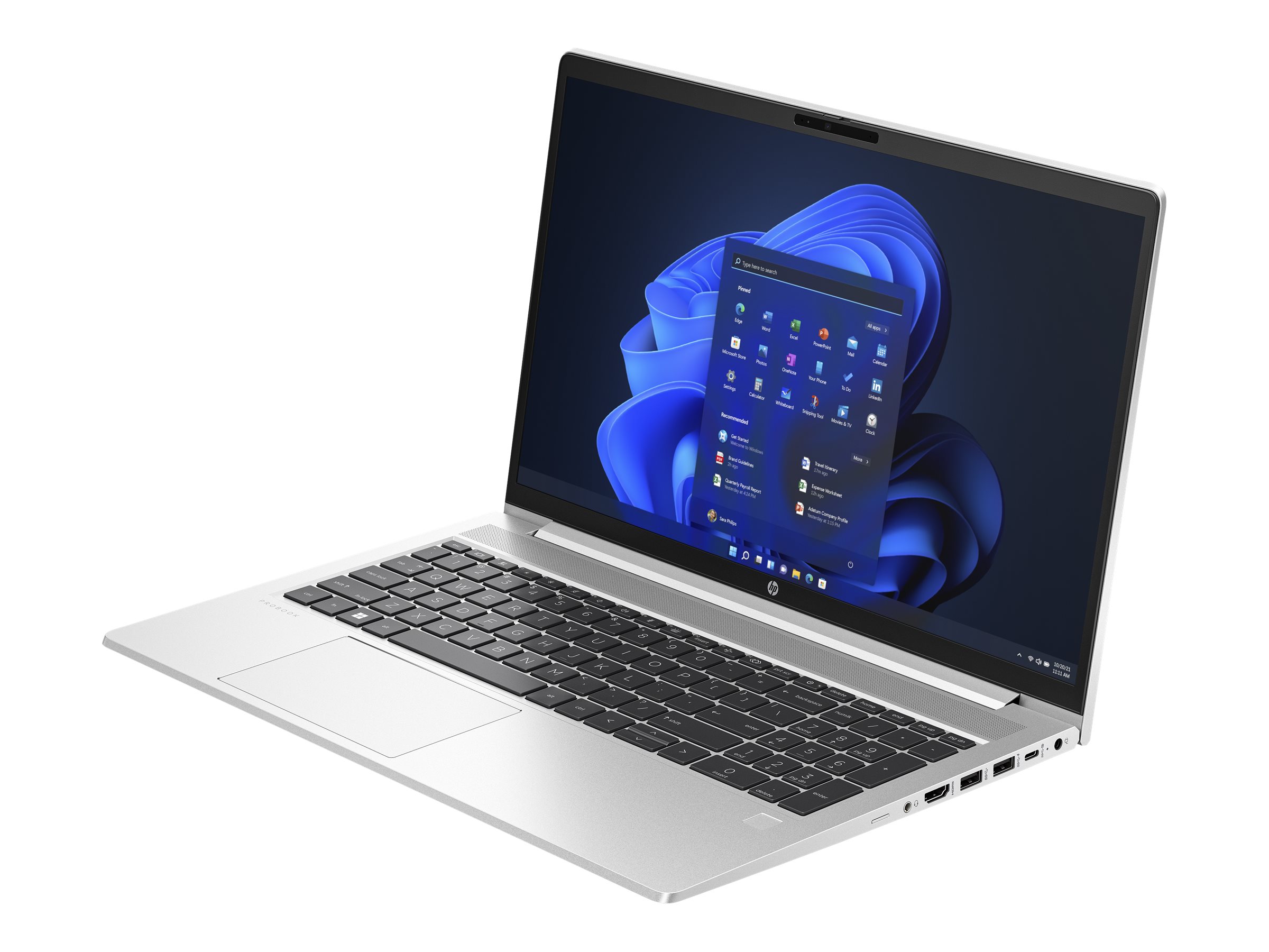 HP ProBook 455 G10 Notebook - Wolf Pro Security - 180°-Scharnierdesign - AMD Ryzen 7 7730U / 2 GHz - Win 11 Pro - Radeon