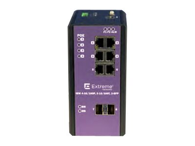 Extreme Networks ExtremeSwitching Industrial Ethernet Switches ISW 4-10100P 2-10100T 2-SFP - Switch - managed - 4 x 10100 (PoE+)