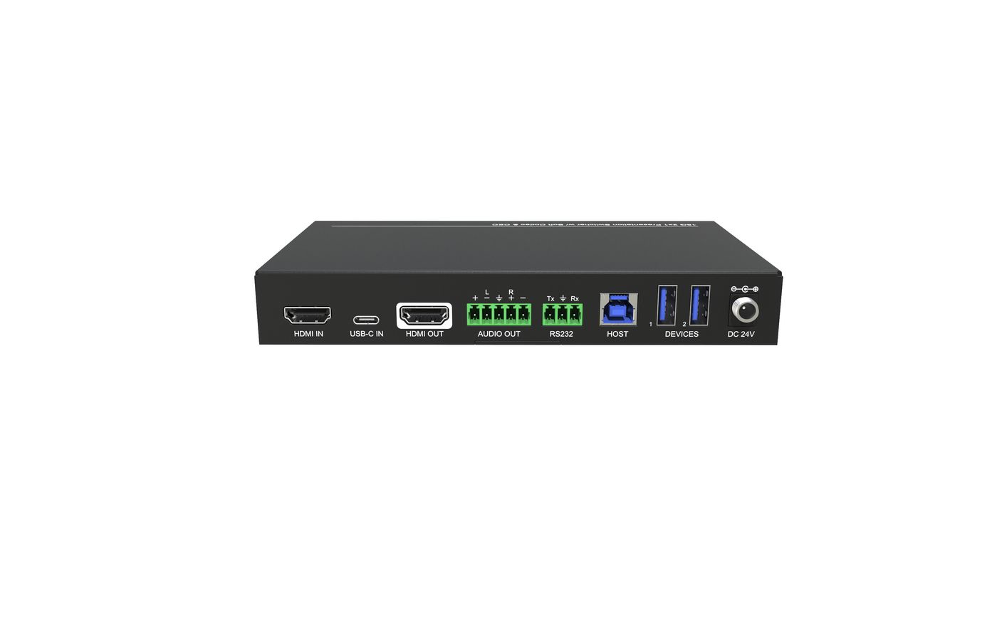 VivoLink VLHUB121-MME - HDMI - USB Typ-C - Metall - Schwarz - 60 fps - 2160p, Ansicht 3