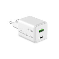 MEDIARANGE Ladegerät 43W 2-Port 1x USB-A/1x USB-C GaN weiß, Ansicht 4
