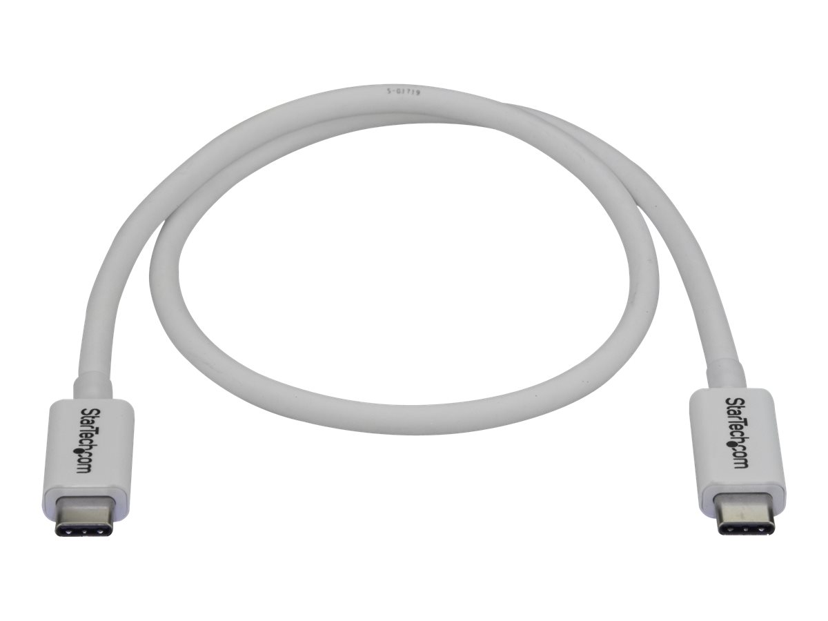 StarTech.com 1.6ft (50cm) Thunderbolt 3 Cable, 40Gbps, 100W PD, 4K/5K Video, Thunderbolt-Certified, Compatible w/ TB4/USB 3.2/DisplayPort - Thunderbolt-Kabel - USB-C (M)