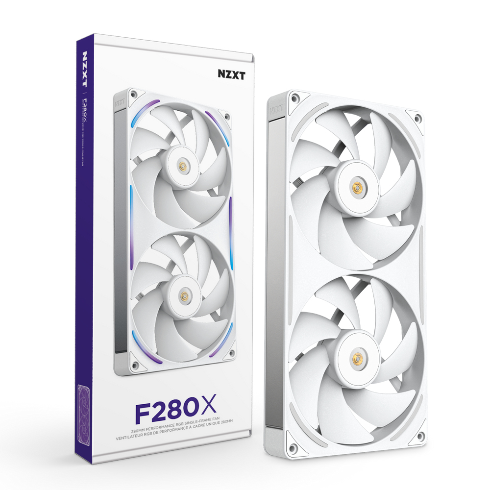 NZXT F280X RGB White - Gehäuse-Luefter - 41 dB - Gehäuse-Lüfter - 41 dB, Ansicht 4