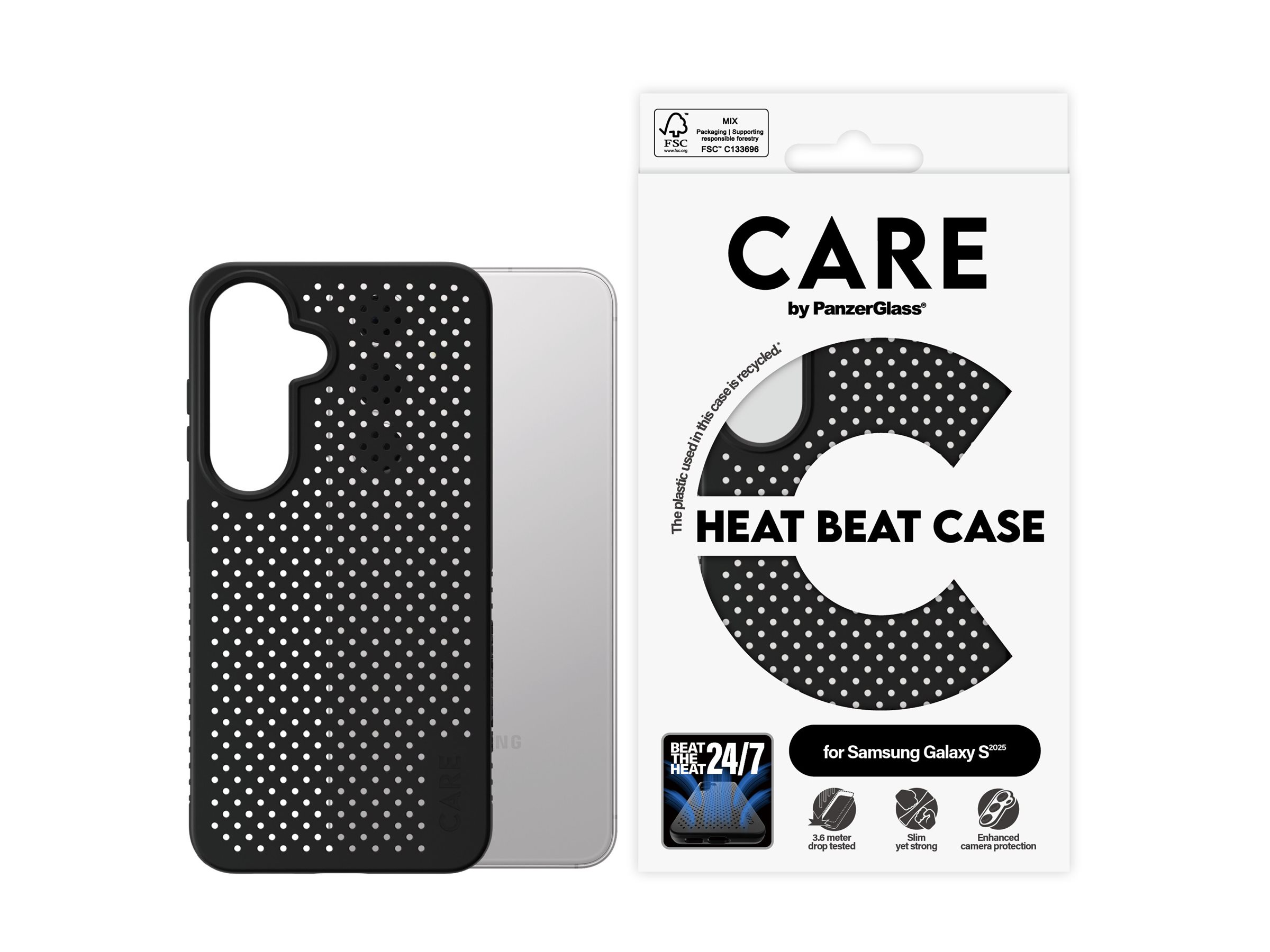 PanzerGlass CARE by PanzerGlass Heat Beat - Hintere Abdeckung für Samsung Galaxy S25, Ansicht 2
