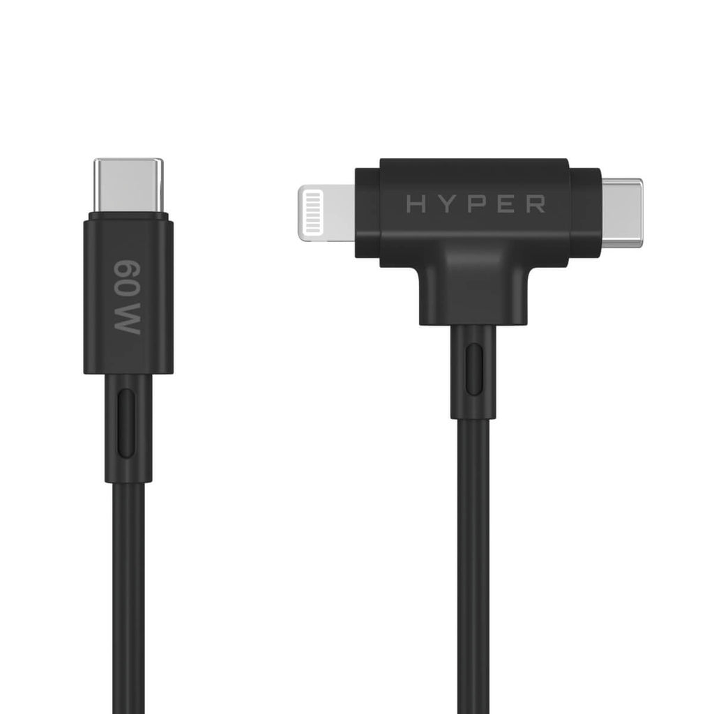 Targus HyperJuice - Lightning-Kabel - 24 pin USB-C männlich zu 24 pin USB-C, Lightning männlich - Schwarz, Ansicht 2