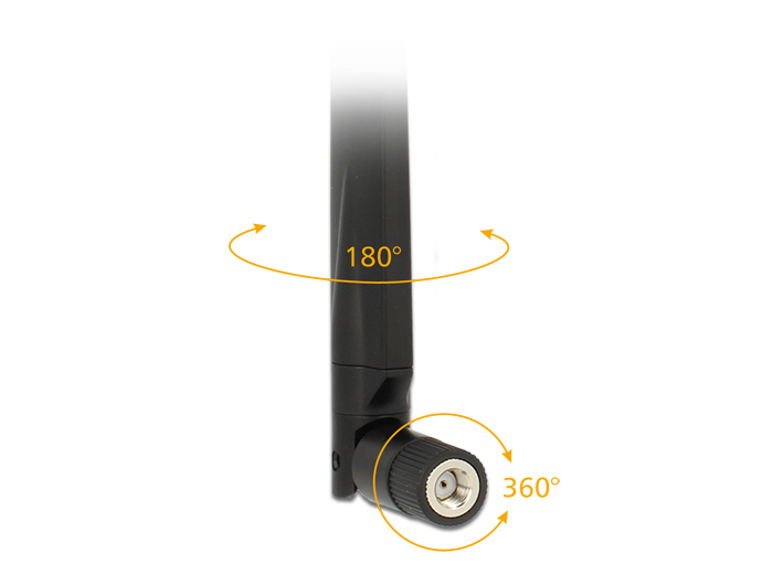 Delock Antenne - Wi-Fi - 7 dBi (für 5 GHz), 4 dBi (für 2,4 GHz), Ansicht 3