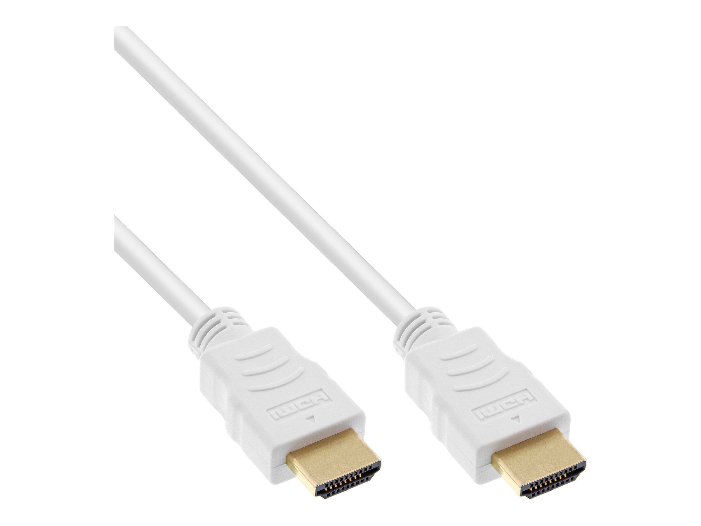 InLine HDMI-High Speed Kabel mit Eth. - Premium - ST  ST - weiß  gold - 2m