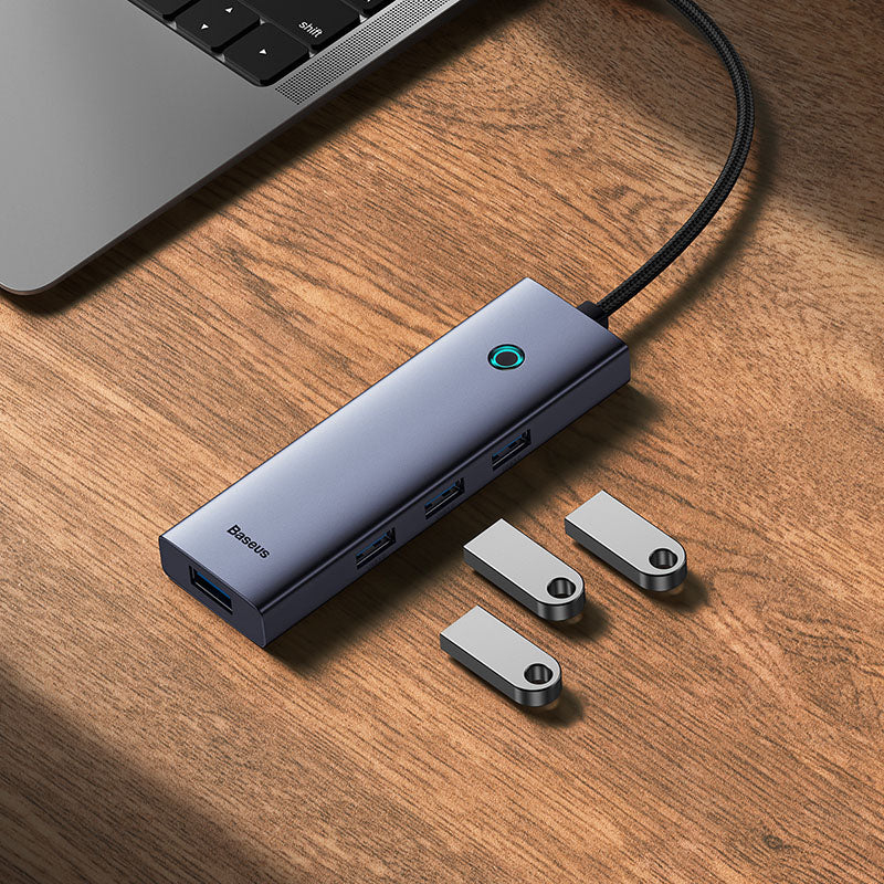 Baseus 4in1 Hub UltraJoy USB-C zu USB 3.0 Grauraum B0005280A813-03 - Hub - 5 Gbps, Ansicht 3